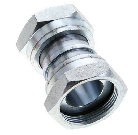UN 2''-12 Zinc plated Steel Socket ORFS with Union nut 250 Bar - Hydraulic