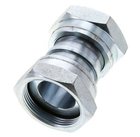 UN 2''-12 Zinc plated Steel Socket ORFS with Union nut 250 Bar - Hydraulic