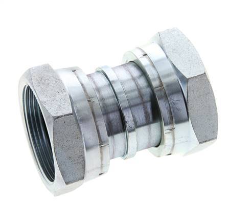 UN 2''-12 Zinc plated Steel Socket ORFS with Union nut 250 Bar - Hydraulic