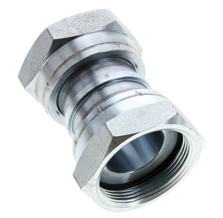 UN 2''-12 Zinc plated Steel Socket ORFS with Union nut 250 Bar - Hydraulic