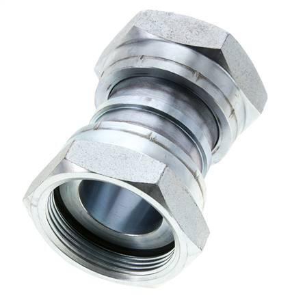 UN 2''-12 Zinc plated Steel Socket ORFS with Union nut 250 Bar - Hydraulic