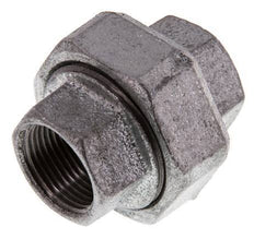 Rp 3/4'' Hierro fundido zincado Espiga doble 3 piezas con cierre cónico 25 Bar