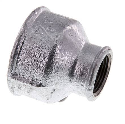 Rp 1 1/2'' x Rp 3/4'' Hierro fundido zincado Enchufe redondo 25 Bar