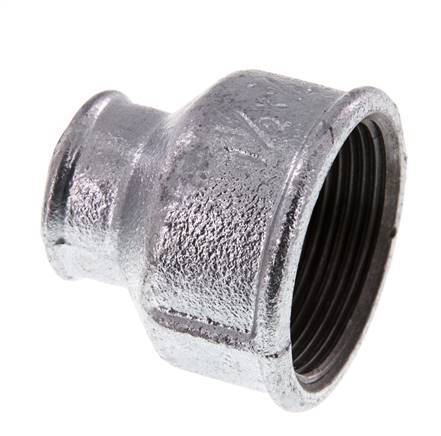 Rp 1 1/2'' x Rp 3/4'' Hierro fundido zincado Enchufe redondo 25 Bar