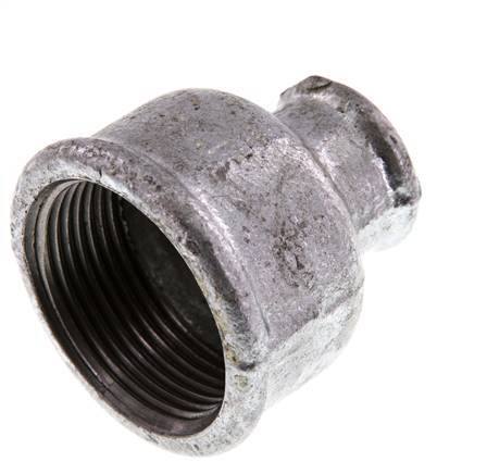 Rp 1 1/4'' x Rp 1/2'' Zinc plated Cast iron Round Socket 25 Bar [2 Pieces]