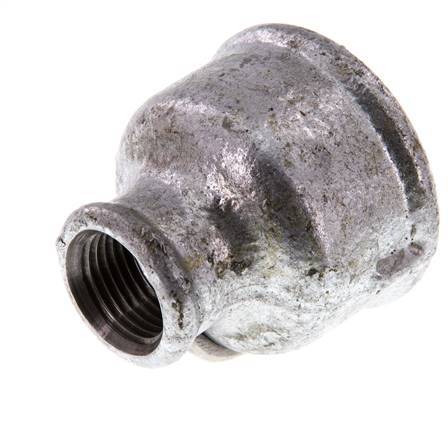 Rp 1 1/4'' x Rp 1/2'' Zinc plated Cast iron Round Socket 25 Bar [2 Pieces]