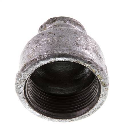 Rp 1 1/4'' x Rp 1/2'' Zinc plated Cast iron Round Socket 25 Bar [2 Pieces]