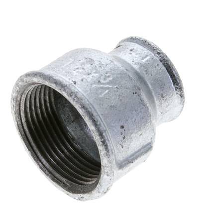Rp 1 1/4'' x Rp 3/4'' Zinc plated Cast iron Round Socket 25 Bar [2 Pieces]