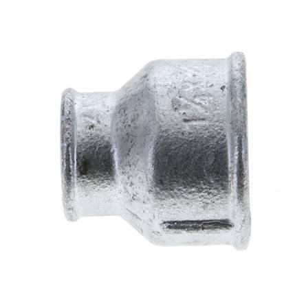 Rp 1 1/4'' x Rp 3/4'' Zinc plated Cast iron Round Socket 25 Bar [2 Pieces]