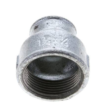 Rp 1 1/4'' x Rp 3/4'' Zinc plated Cast iron Round Socket 25 Bar [2 Pieces]