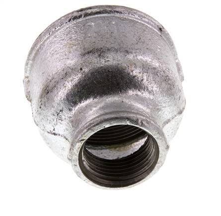 Rp 2'' x Rp 1'' Hierro fundido zincado Enchufe redondo 25 Bar