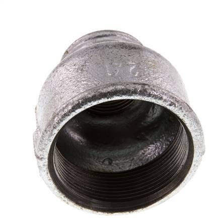 Rp 2'' x Rp 1'' Hierro fundido zincado Enchufe redondo 25 Bar