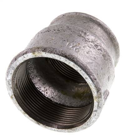 Rp 2'' x Rp 1 1/2'' Hierro fundido zincado Enchufe redondo 25 Bar