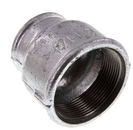Rp 2'' x Rp 1 1/4'' Zinc plated Cast iron Round Socket 25 Bar