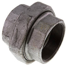 Rp 2 1/2'' Hierro fundido zincado Espiga doble de 3 piezas con cierre cónico 25 Bar