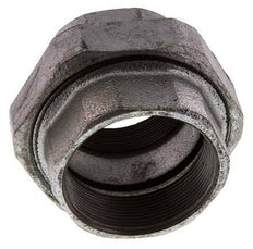 Rp 2 1/2'' Hierro fundido zincado Espiga doble de 3 piezas con cierre cónico 25 Bar