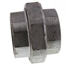 Rp 2 1/2'' Hierro fundido zincado Espiga doble de 3 piezas con cierre cónico 25 Bar