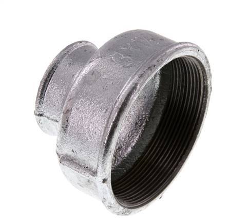 Rp 3'' x Rp 1 1/2'' Hierro fundido zincado Enchufe redondo 25 Bar