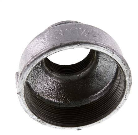 Rp 3'' x Rp 1 1/2'' Hierro fundido zincado Enchufe redondo 25 Bar