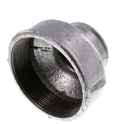Rp 3'' x Rp 1 1/2'' Hierro fundido zincado Enchufe redondo 25 Bar