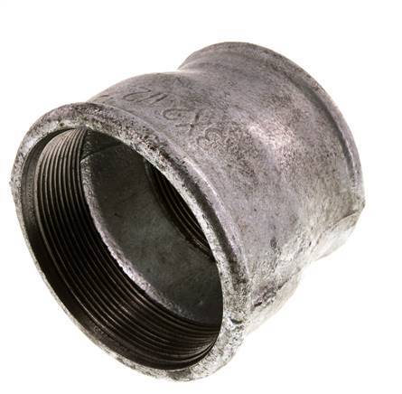 Rp 3'' x Rp 2 1/2'' Hierro fundido zincado Enchufe redondo 25 Bar