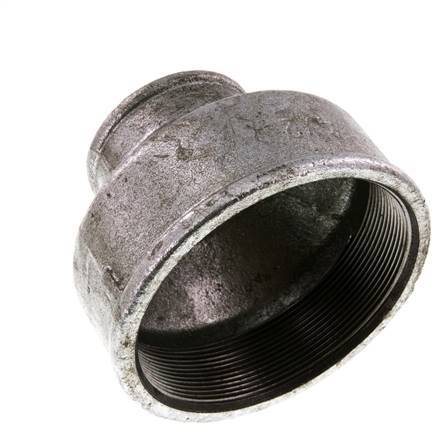 Rp 4'' x Rp 2'' Hierro fundido zincado Enchufe redondo 25 Bar