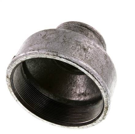 Rp 4'' x Rp 2'' Hierro fundido zincado Enchufe redondo 25 Bar