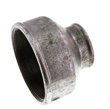 Rp 4'' x Rp 2'' Hierro fundido zincado Enchufe redondo 25 Bar