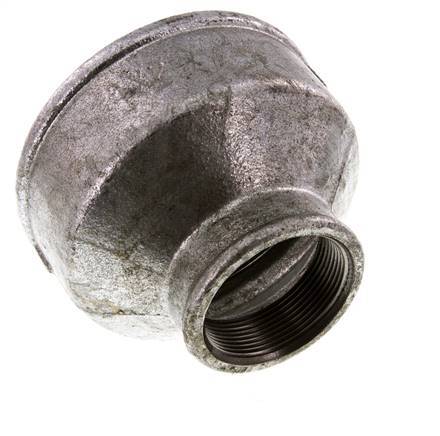 Rp 4'' x Rp 2'' Hierro fundido zincado Enchufe redondo 25 Bar