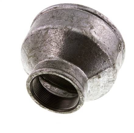 Rp 4'' x Rp 2'' Hierro fundido zincado Enchufe redondo 25 Bar