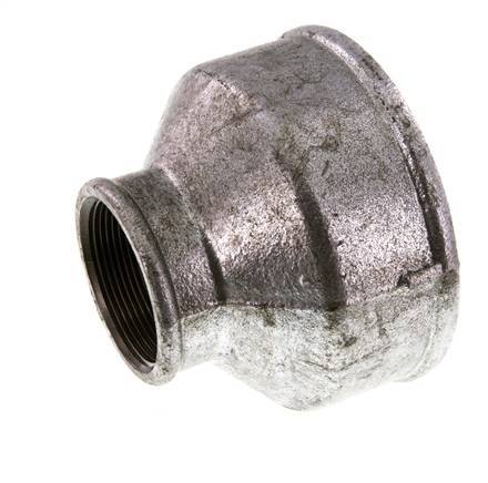 Rp 4'' x Rp 2'' Hierro fundido zincado Enchufe redondo 25 Bar