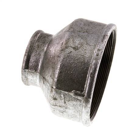 Rp 4'' x Rp 2'' Hierro fundido zincado Enchufe redondo 25 Bar
