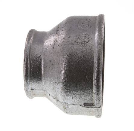 Rp 4'' x Rp 2 1/2'' Zinc plated Cast iron Round Socket 25 Bar