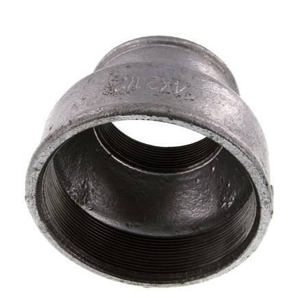 Rp 4'' x Rp 2 1/2'' Hierro fundido zincado Enchufe redondo 25 Bar