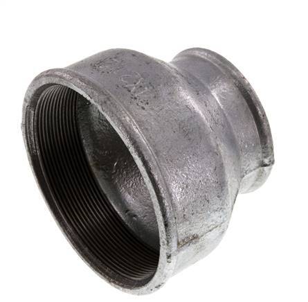 Rp 4'' x Rp 2 1/2'' Hierro fundido zincado Enchufe redondo 25 Bar