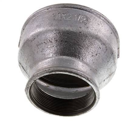Rp 4'' x Rp 2 1/2'' Hierro fundido zincado Enchufe redondo 25 Bar