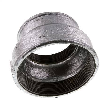 Rp 4'' x Rp 3'' Zinc plated Cast iron Round Socket 25 Bar