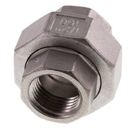 1/2'' NPT Stainless steel Double Nipple 3-pieces with Conically sealing 16 Bar