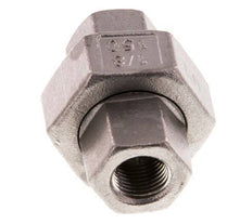 Rp 1/8'' Acero inoxidable Espiga doble 3 piezas con cierre cónico 16 Bar