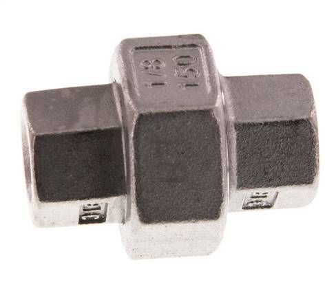 Rp 1/8'' Acero inoxidable Espiga doble 3 piezas con cierre cónico 16 Bar