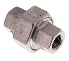 Rp 1/8'' Acero inoxidable Espiga doble 3 piezas con cierre cónico 16 Bar