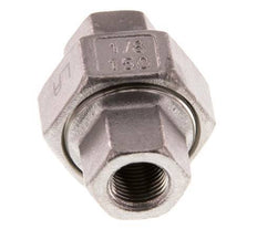 Rp 1/8'' Acero inoxidable Espiga doble 3 piezas con cierre cónico 16 Bar
