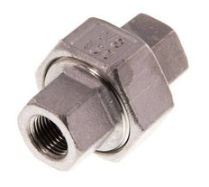 Rp 1/8'' Acero inoxidable Espiga doble 3 piezas con cierre cónico 16 Bar