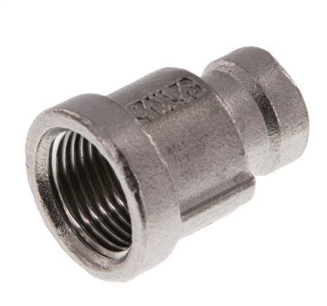 Rp 3/8'' x Rp 1/8'' Stainless steel Round Socket 16 Bar [2 Pieces]