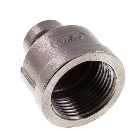 Rp 1'' x Rp 3/8'' Barra de acero inoxidable de cubo redondo 16