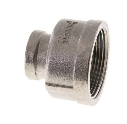 1 1/2'' NPT x 3/4'' NPT Stainless steel Round Socket 16 Bar