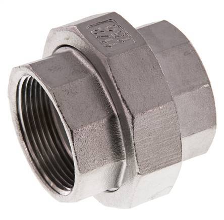 1 1/2'' NPT acero inoxidable espiga doble 3 piezas con cierre cónico 16 Bar