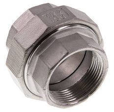 1 1/2'' NPT acero inoxidable espiga doble 3 piezas con cierre cónico 16 Bar