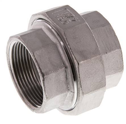 1 1/2'' NPT acero inoxidable espiga doble 3 piezas con cierre cónico 16 Bar