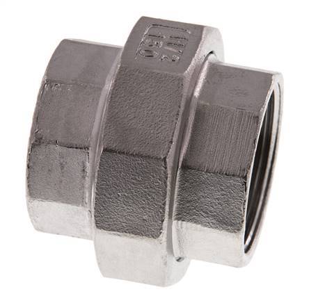 1 1/2'' NPT acero inoxidable espiga doble 3 piezas con cierre cónico 16 Bar